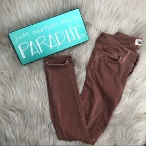 Paige Verdugo Ankle Rust Skinny Stretch Jeans 27